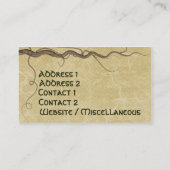 Carte De Visite Vignes de jungle (Dos)