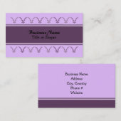 Carte De Visite Vignes violettes (Devant / Derrière)