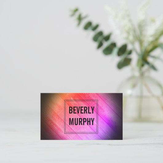 Carte De Visite Vignette d'élégance couleur bois rustique (Debout devant)