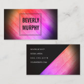 Carte De Visite Vignette d'élégance couleur bois rustique (Devant / Derrière)