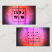 Carte De Visite Vignette d'élégance couleur bois rustique (Devant / Derrière)