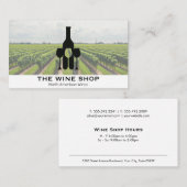 Carte De Visite Vignoble | Bouteille et lunettes (Devant / Derrière)