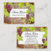 Carte De Visite Vignoble de groupe de raisin de cuve de cave (Devant / Derrière)