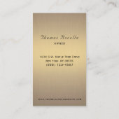 Carte De Visite Vignoble de luxe blanc Vin d'or Vignoble Vignoble (Dos)