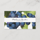 Carte De Visite Vignoble de raisins lustre (Devant)