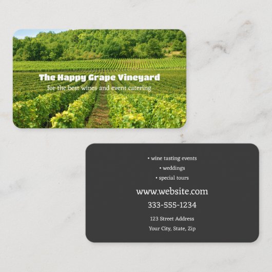 Carte De Visite Vignoble itinérant (Devant / Derrière)