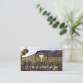 Carte De Visite Vignoble | Logo Verre Vin (Debout devant)