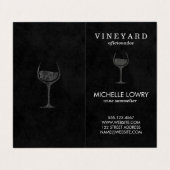 Carte De Visite Vignoble Lux Black (Extérieur déplié)