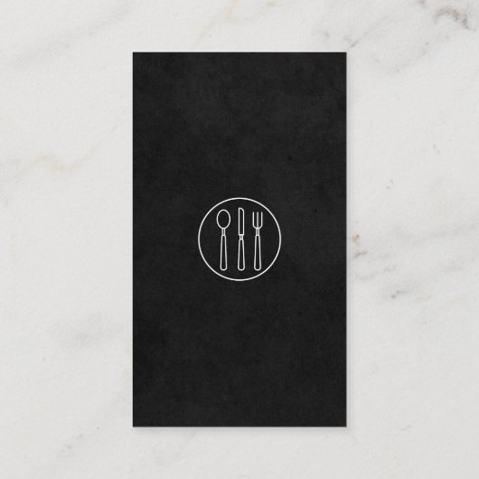 Carte De Visite Vignoble Lux Black Silverware (Dos)