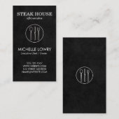 Carte De Visite Vignoble Lux Black Silverware (Devant / Derrière)