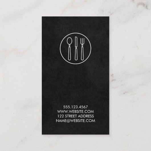 Carte De Visite Vignoble Lux Black Silverware (Dos)