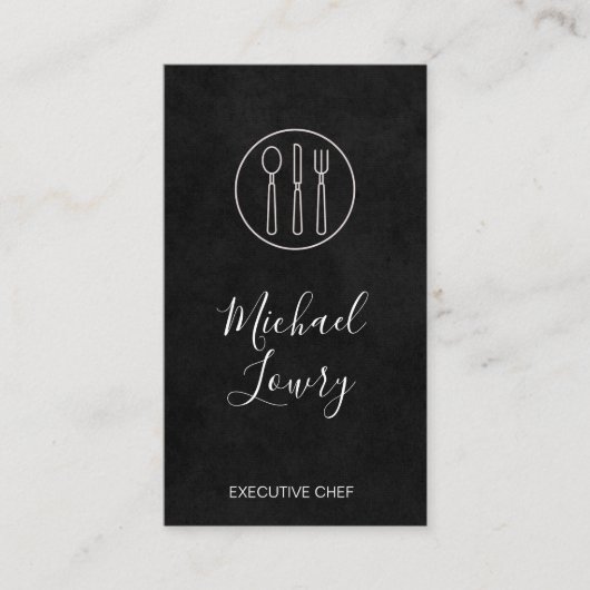 Carte De Visite Vignoble Lux Black Silverware (Devant)