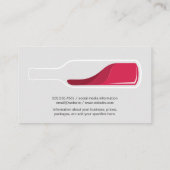 Carte De Visite Vignoble | Motif Bouteilles à vin (Dos)