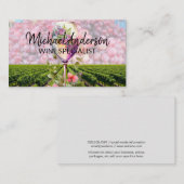 Carte De Visite Vignoble | Verre de vin | Raisins (Devant / Derrière)