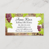 Carte De Visite *~* Vignoble Vignoble Vignoble Cave Vignoble Vigno (Dos)