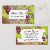 Carte De Visite *~* Vignoble Vignoble Vignoble Cave Vignoble Vigno (Devant / Derrière)