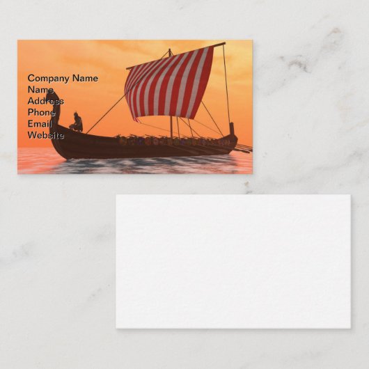 Carte De Visite Viking Longship Ventures (Devant / Derrière)