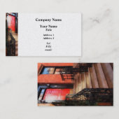 Carte De Visite Village Brownstone with Red Door (Devant / Derrière)