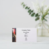 Carte De Visite Village Brownstone with Red Door (Debout devant)