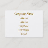 CARTE DE VISITE VILLAGES DE WALES (Dos)