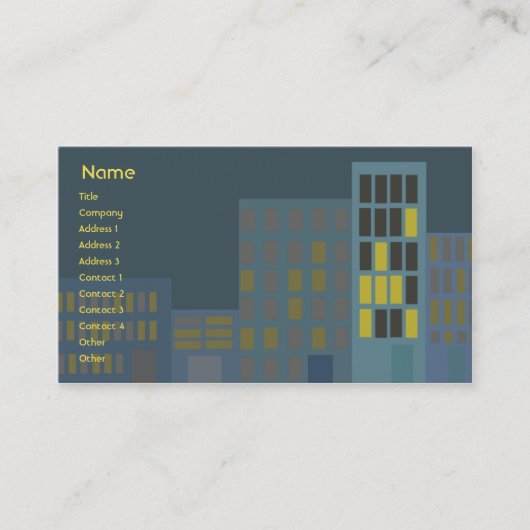 Carte De Visite Ville - affaires (Devant)