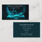 Carte De Visite Ville d'Imaginaire dans un globe de neige avec un (Devant / Derrière)