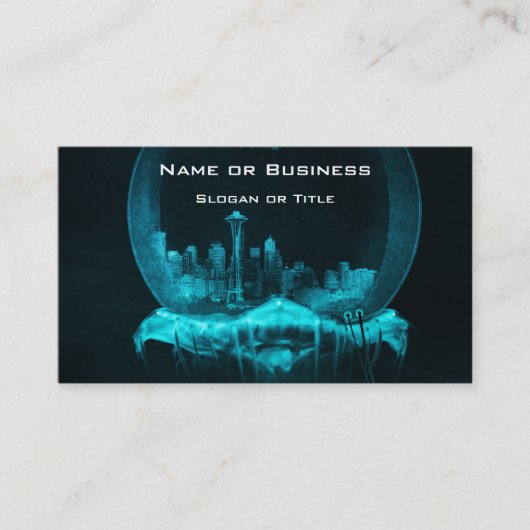 Carte De Visite Ville d'Imaginaire dans un globe de neige avec un (Devant)