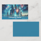 Carte De Visite Ville futuriste de science-fiction (Devant / Derrière)