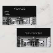 Carte De Visite VILLE IDÉALE, Architecture Renaissance, Blanc Noir (Devant / Derrière)