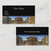 Carte De Visite VILLE IDÉALE, Architecture Renaissance, Noir (Devant / Derrière)