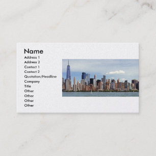Carte De Visite Ville - New York - La skyline de New York depuis 2
