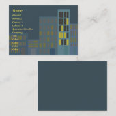 Carte De Visite Ville - potelée (Devant / Derrière)