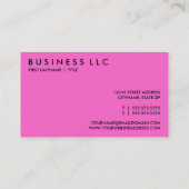 Carte De Visite ville rose (Dos)