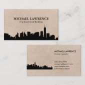 Carte De Visite Ville Skyline (Devant / Derrière)