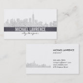 Carte De Visite Ville Skyline (Devant / Derrière)