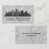 Carte De Visite Ville Skyline | Béton (Devant / Derrière)