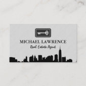 Carte De Visite Ville Skyline | Clé (Devant)
