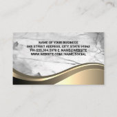 Carte De Visite Ville Skyline | Marbre métallique (Dos)