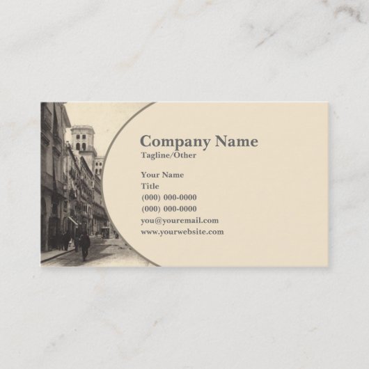 Carte De Visite Ville Vintage (Devant)