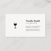 Carte De Visite Vin à vis Texture et bloc couleur bois (Dos)