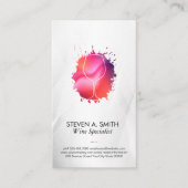 Carte De Visite Vin artistique | Moderne (Devant)