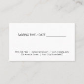 Carte De Visite Vin Barrel et Corkvis (Dos)