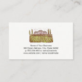 Carte De Visite Vin Barrel et domaine viticole (Dos)