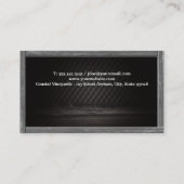 Carte De Visite Vin | Bordure de coupe du bois (Dos)