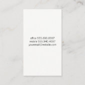 Carte De Visite Vin | Bouteille de vin et verre (Dos)