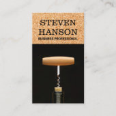 Carte De Visite Vin | Bouteille et liège (Devant)