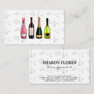 Carte De Visite Vin Champagne Vignoble