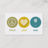 Carte De Visite Vin d'amour de paix (Dos)