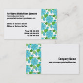 Carte De Visite Vin de floraison Abstrait Rétro (Devant / Derrière)