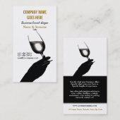 Carte De Visite Vin de sommelier de winemaker de profil d'affaires (Devant / Derrière)